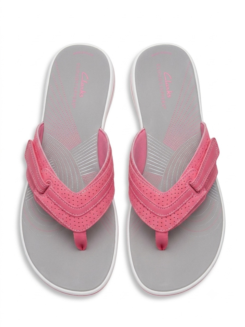 Clarks Cloudsteppers Pink Flip Flops Sandals Women’s Size 10 Comfort Thong
